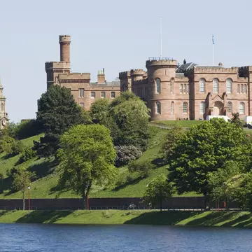 Inverness Castle on the bank of the River Ness.
