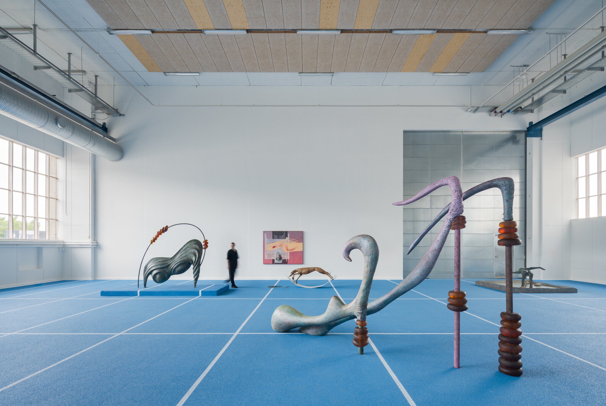 Paper Planes by Camille Henrot installation in Copenhagen Contemporary. Copenhagen, Denmark. 
