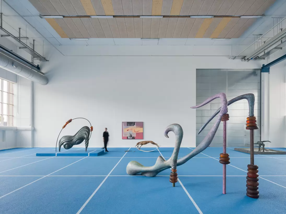 Paper Planes by Camille Henrot installation in Copenhagen Contemporary. Copenhagen, Denmark. 