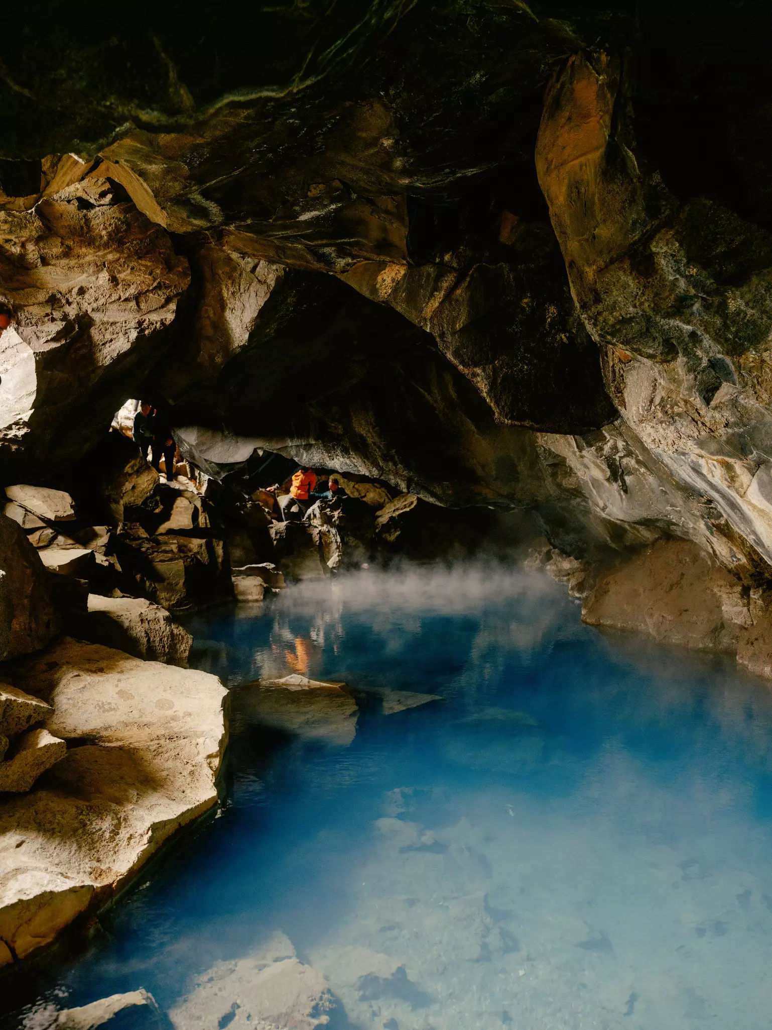Grjótagjá lava cave and geothermal spring