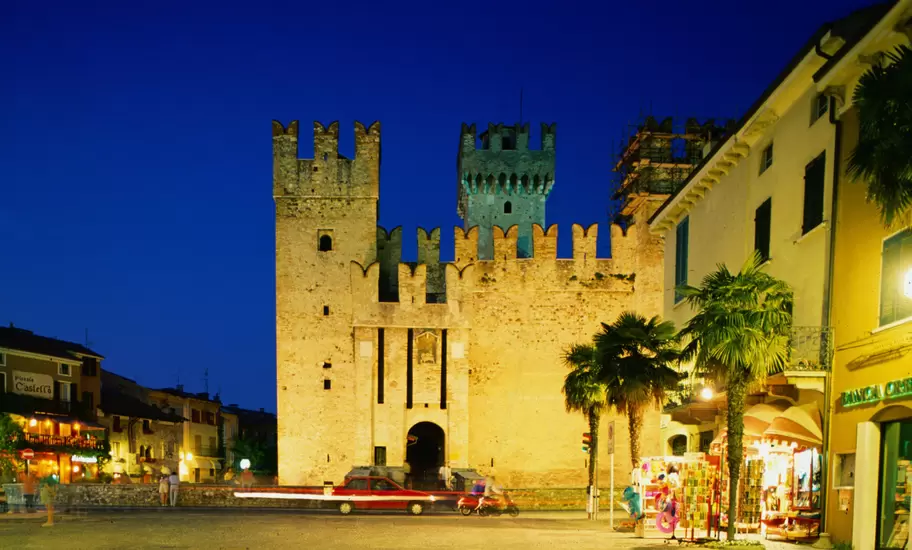 Castello Scaligero, also known as Rocca Scaligero, built as a stronghold on the lake - Sirmione, Lago di Garda, The Lake District, Lombardia