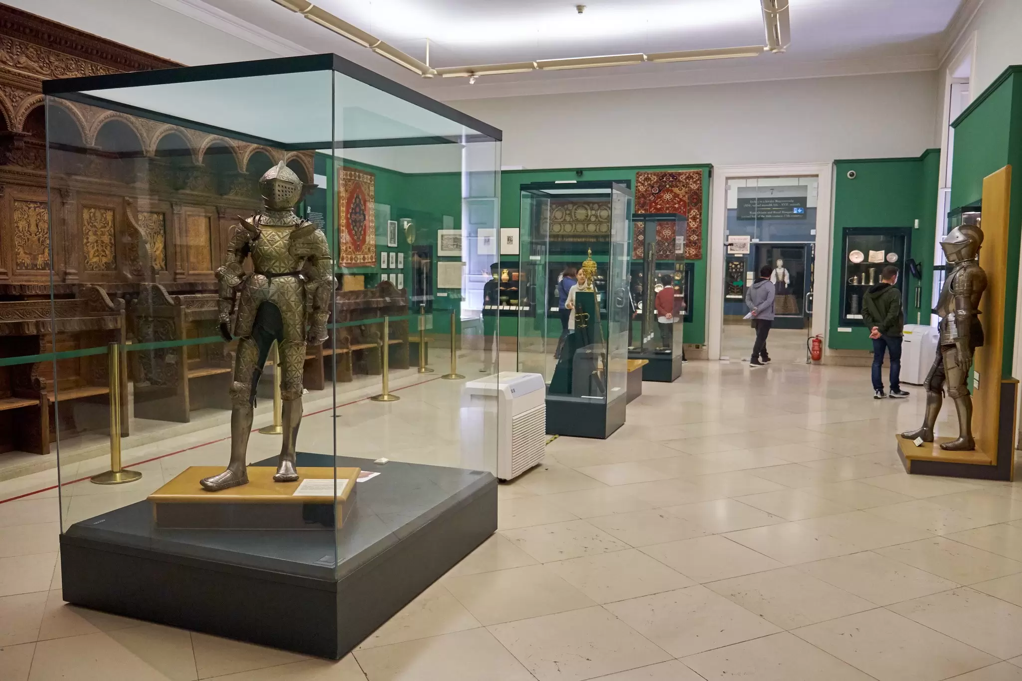 View of an exhibition in the Hungarian National Museum in Budapest, Hungary.
