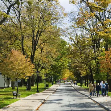Greenfield Village, part of the Henry Ford Museum, was constructed to save and house historic farm buildings, houses, and other structures, recreating a time in the United States that recalled Mr. Ford's childhood.