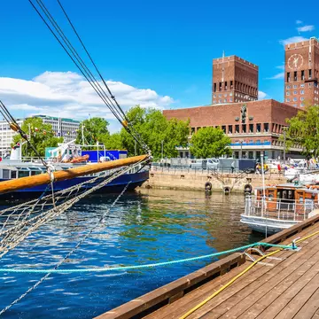Oslo City Hall on the waterfront, Oslo. Anna Jedynak/Shutterstock