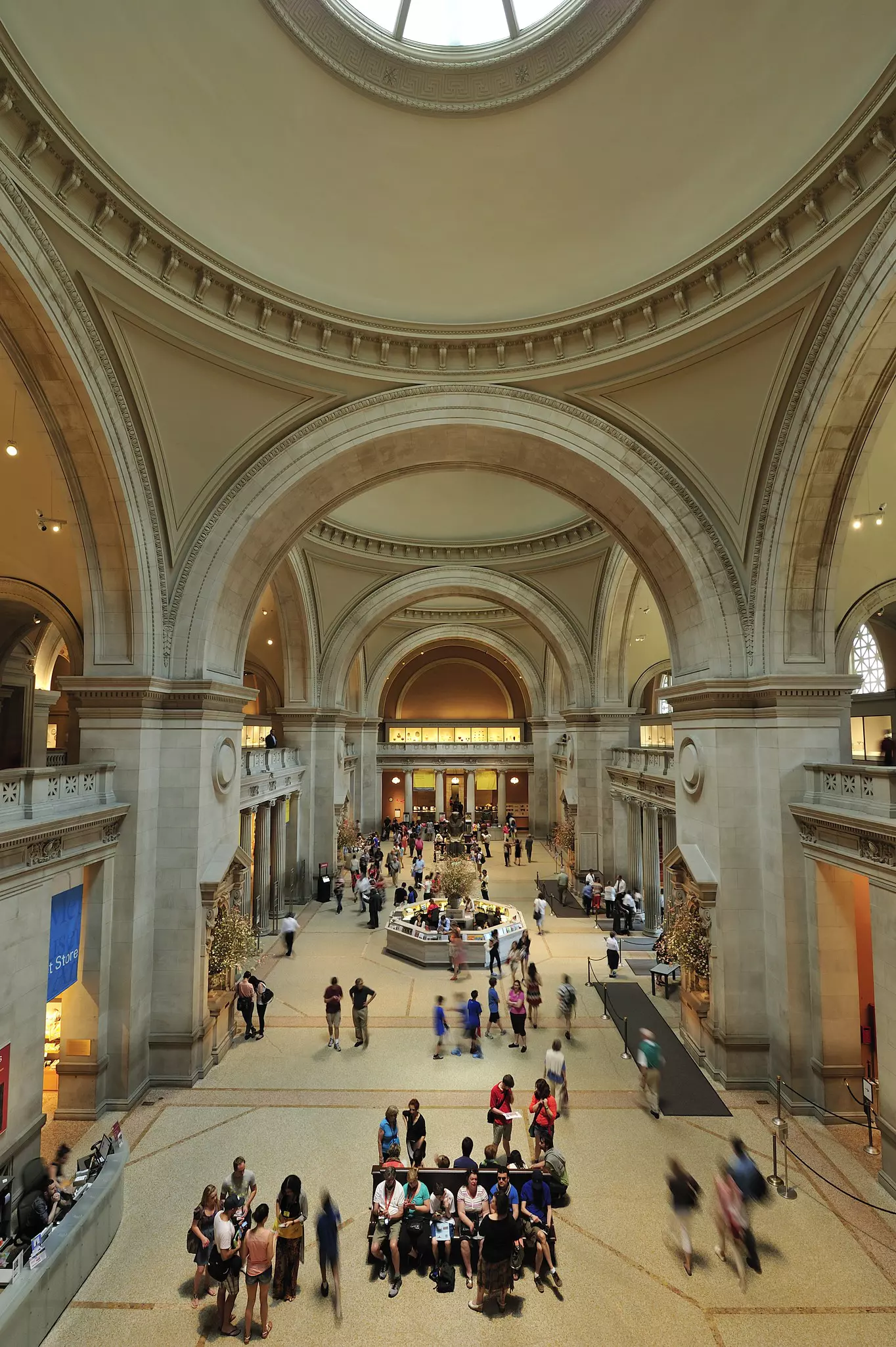The arched ceilings of The Great Hall lobby of Metropolitan Museum of Art, New York City. 