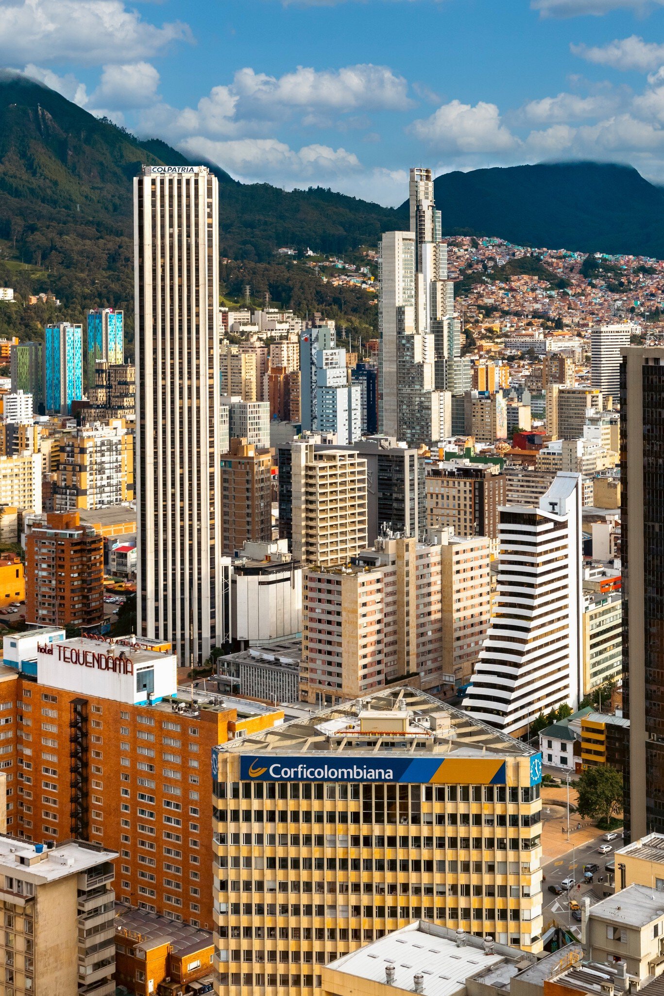 Aerial view of Bogota, Colombia.