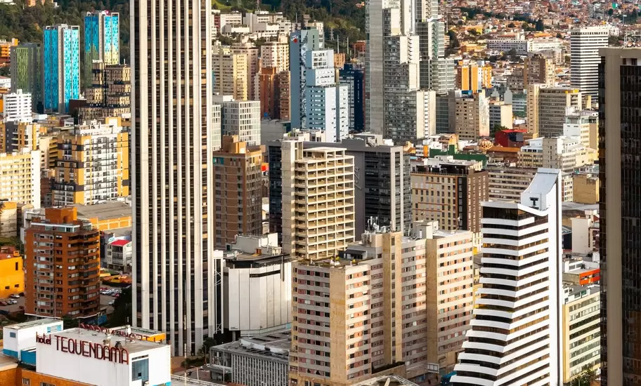 Aerial view of Bogota, Colombia.