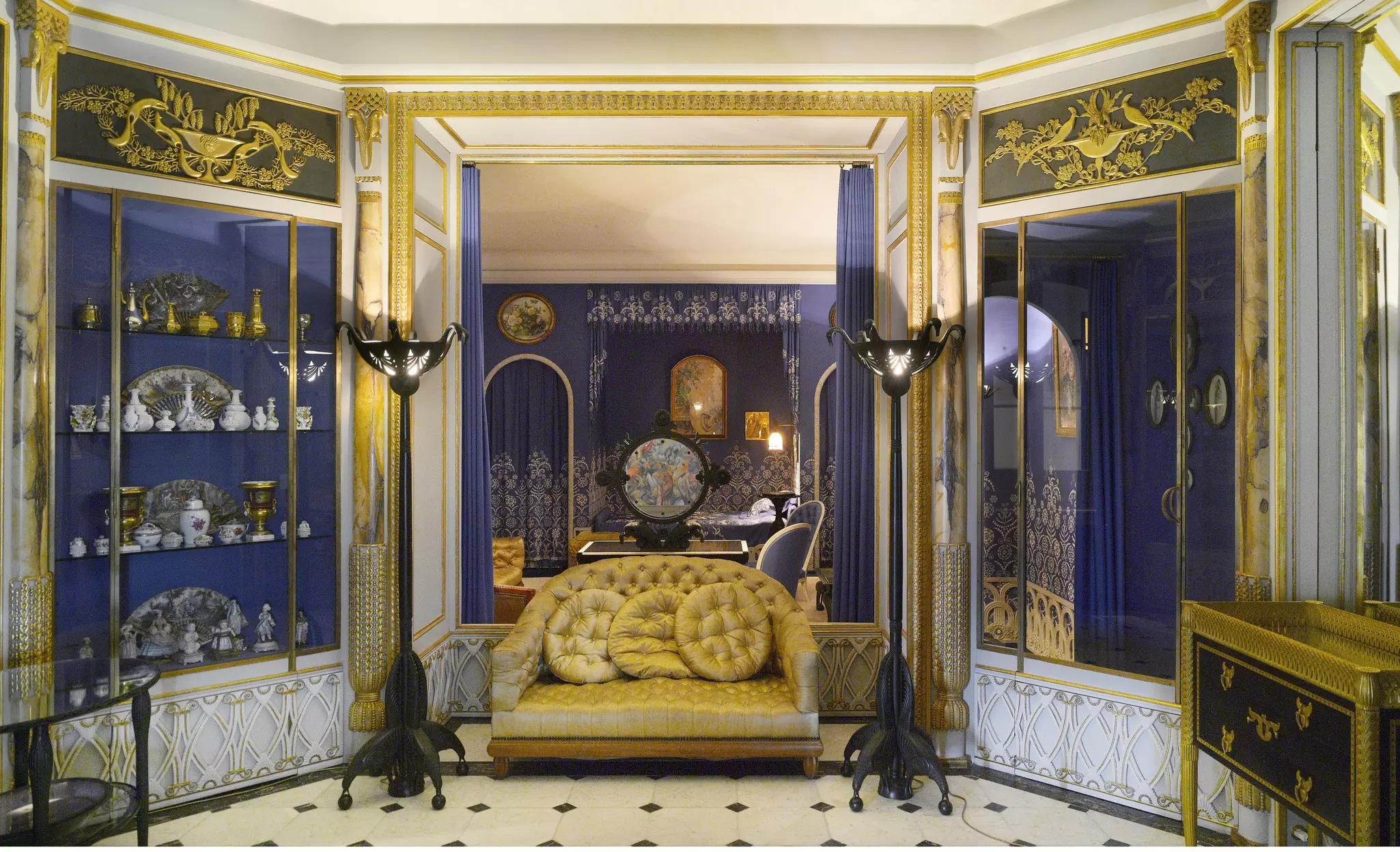 The interior of the apartment of famous designer Jeanne Lanvin on display at Musée des Arts Décoratifs in Paris.