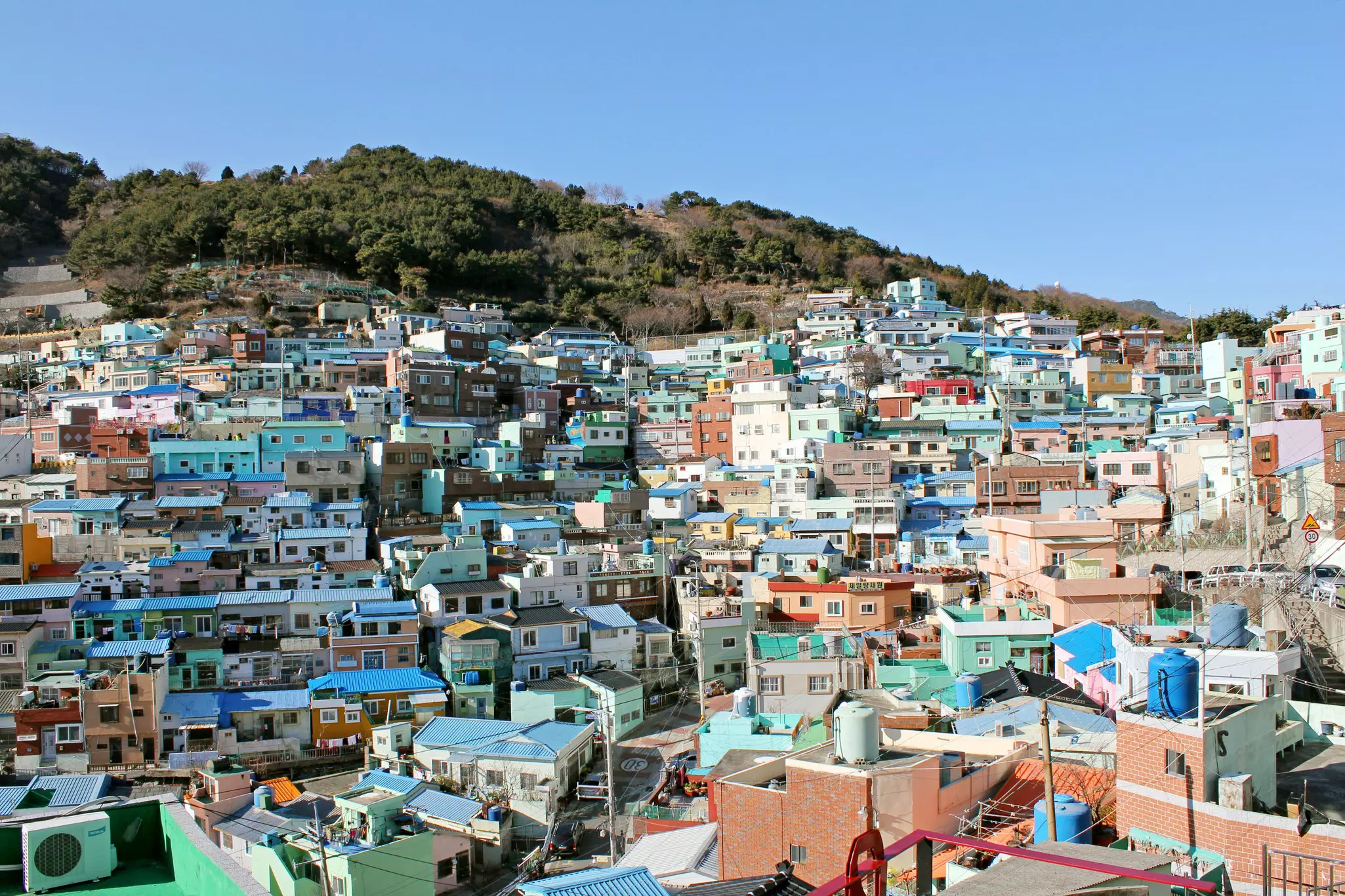 Hillside homes urban sprawl of Gamcheon.