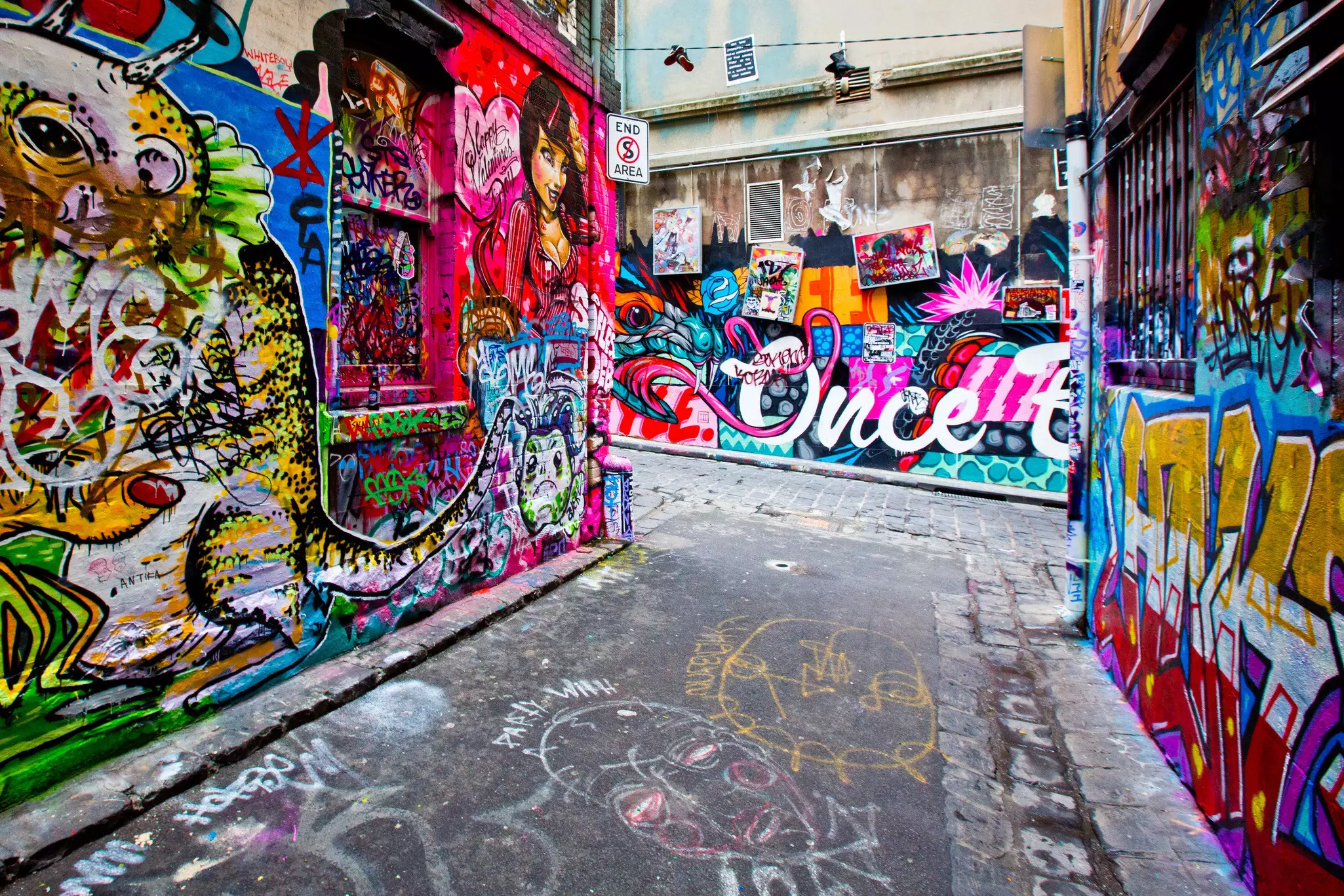 Street art or grafitti in a CBD laneway, MELBOURNE