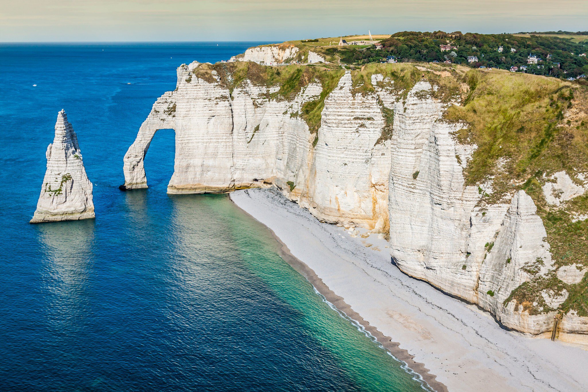 The famous white cliffs at Etretat in Normandy.