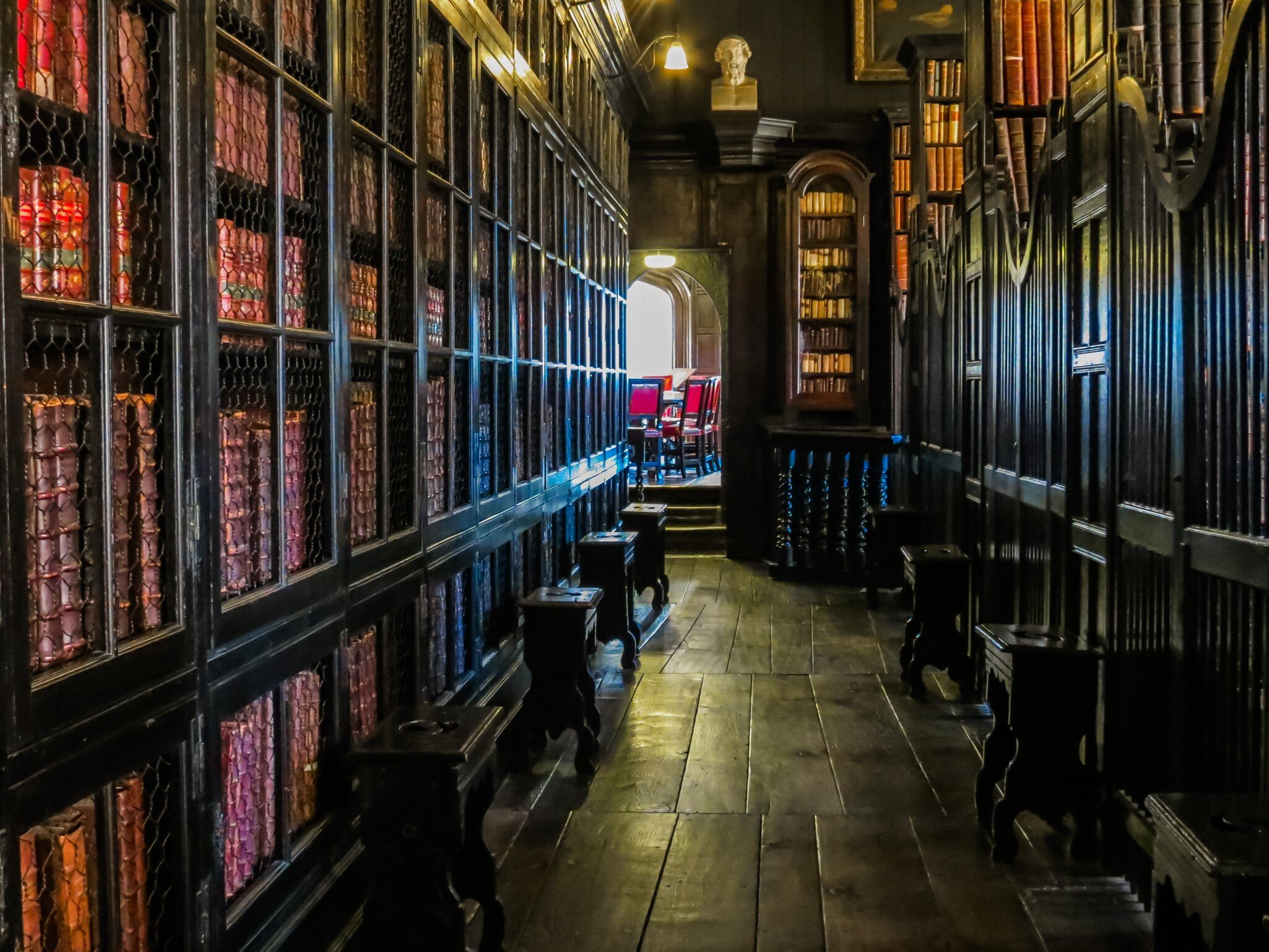 Manchester, United Kingdom - April 22, 2013: People visit John Rylands Library on April 22, 2013 in Manchester, UK. The library opened to public in 1900 and is a Grade I Listed building.