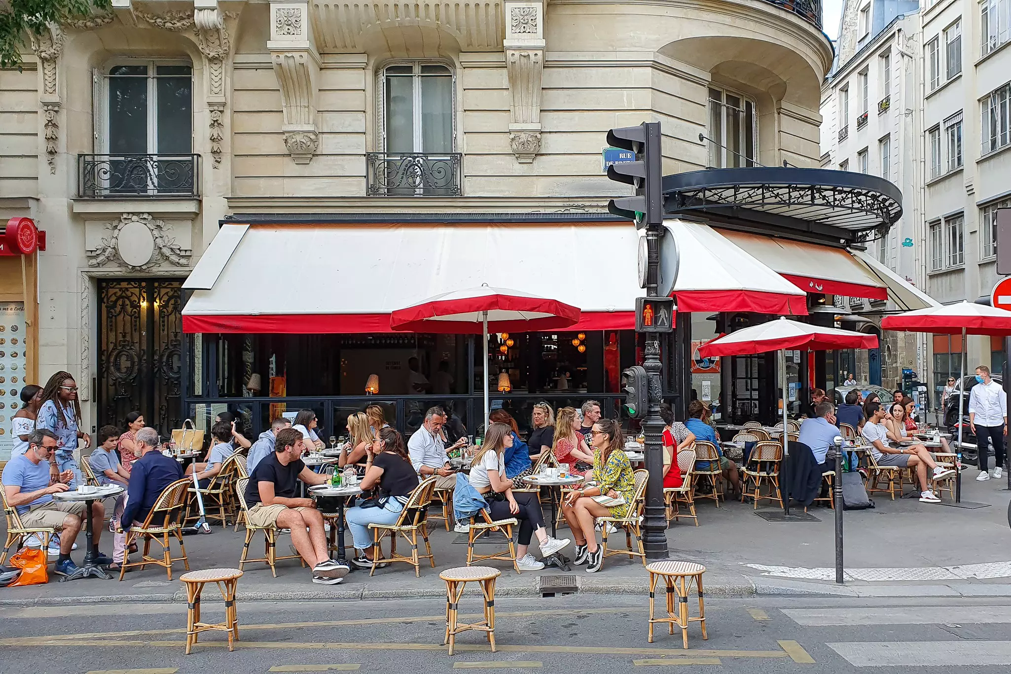 A view at the Cafe Charlot in the Le Marais quarter.