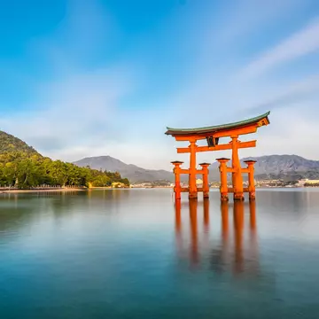 Itsukushima-jinja torii gate of Miyajima Island. f11photo/Shutterstock