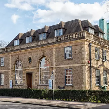 CAMBRIDGE, UK - 03.11.2020:  Exterior view of the Polar Museum  at the Scott Polar Research Institute on on Lensfield Road
