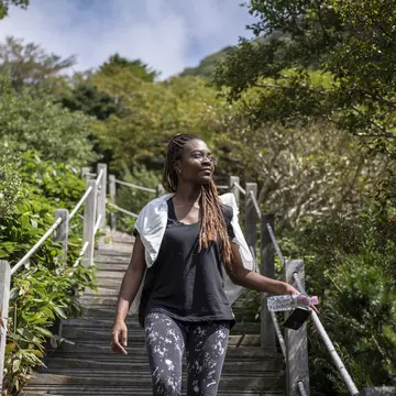 A young woman traveling in South Korea pauses to enjoy the view while hiking down from the summit of Hallasan, the highest mountain in South Korea located on Jeju Island.
1254069538
CLEARED FOR DIGITAL USE ONLY -