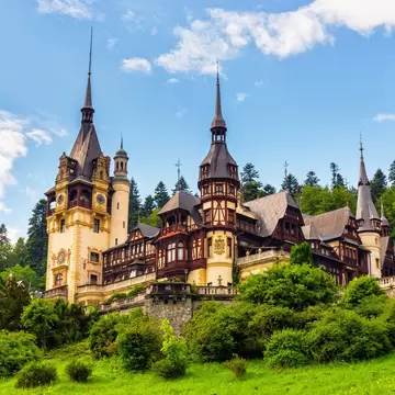 Exterior of Peles castle.