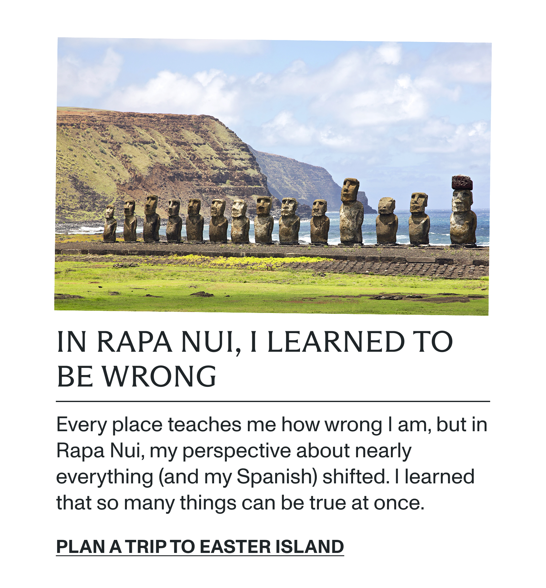 Plan a trip to Easter Island