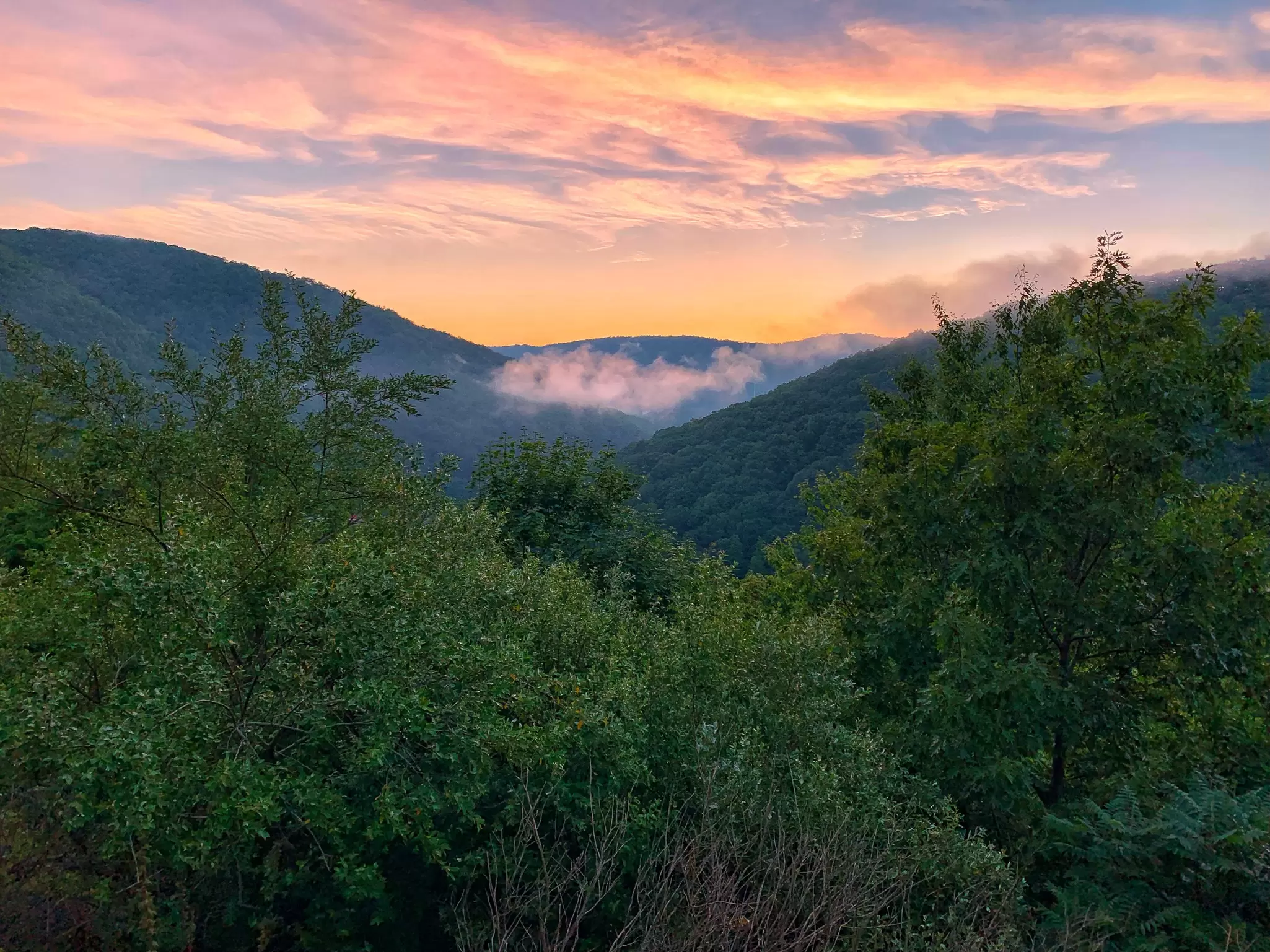 Sunset over the Pocono Mountains. Quinn Kampschroer/Shutterstock