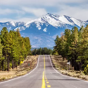 landscape with Humphreys Peak Tallest in Arizona