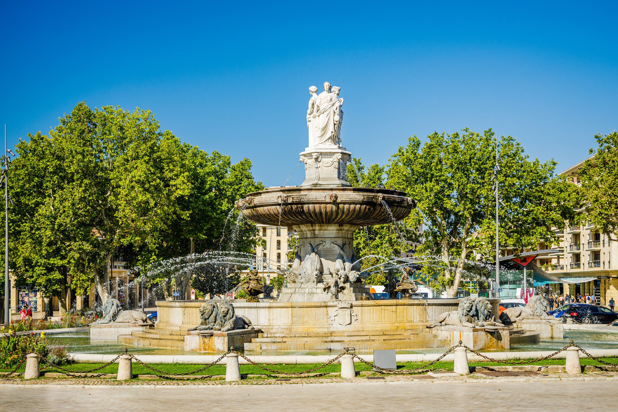 Fontaine de la Rotonde on the Cours Mirabeau in the centre of Aix-en-Provence