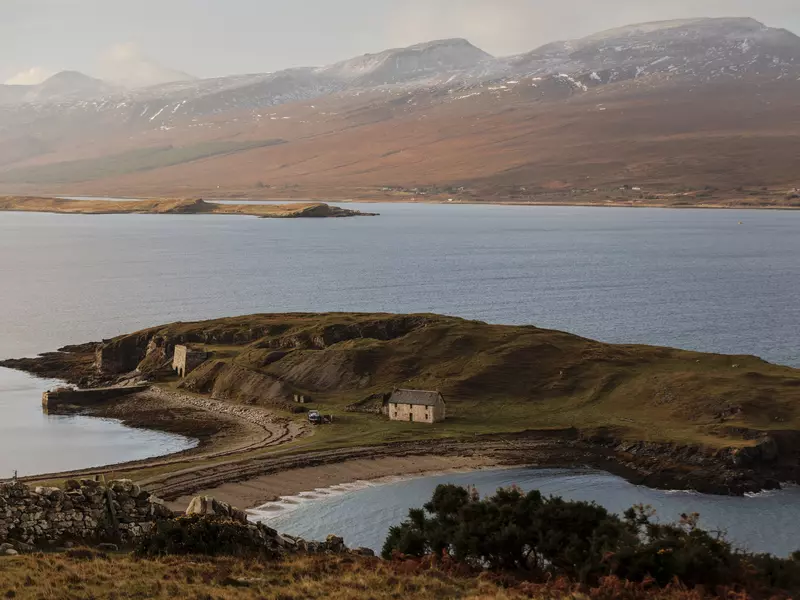 A house near Ard Neackie Lime Kilns on Loch Eriboll on the NC500