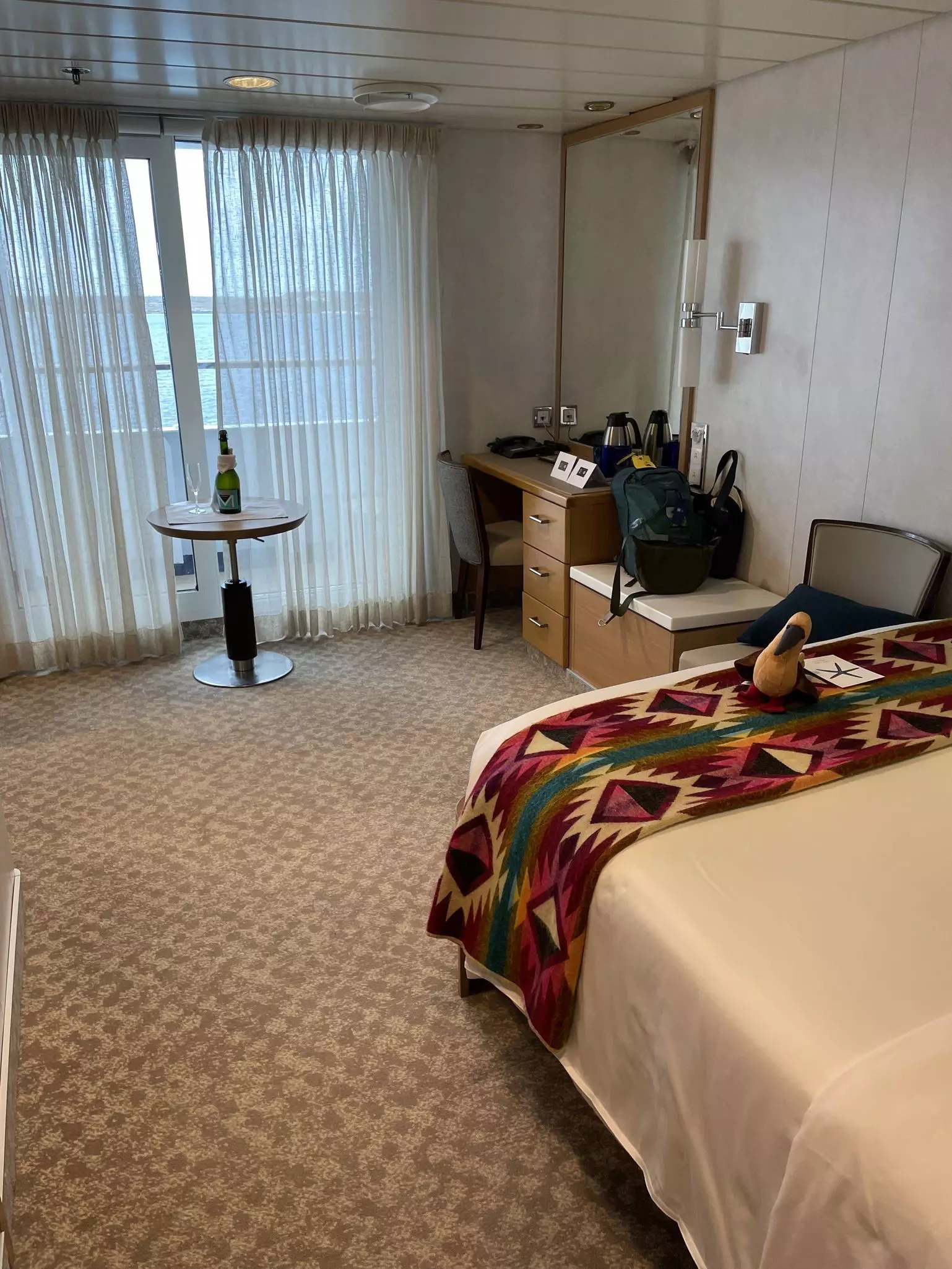 View of a cabin aboard the National Geographic Gemini