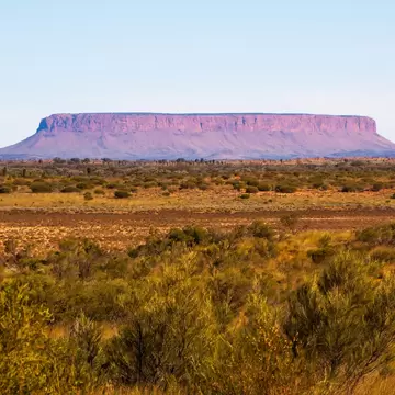 Mount Conner at the horizon in Australia.