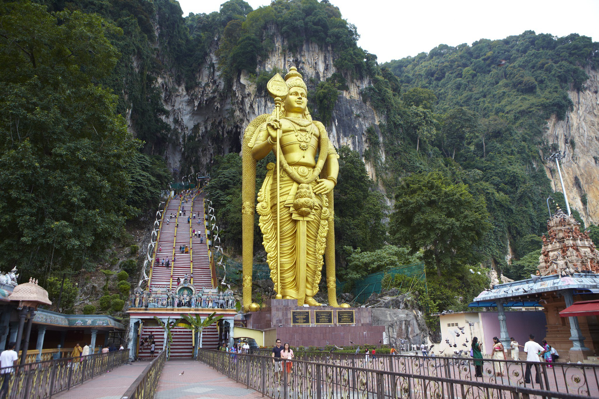 Statue of Hindu god Murugan at Batu Caves.