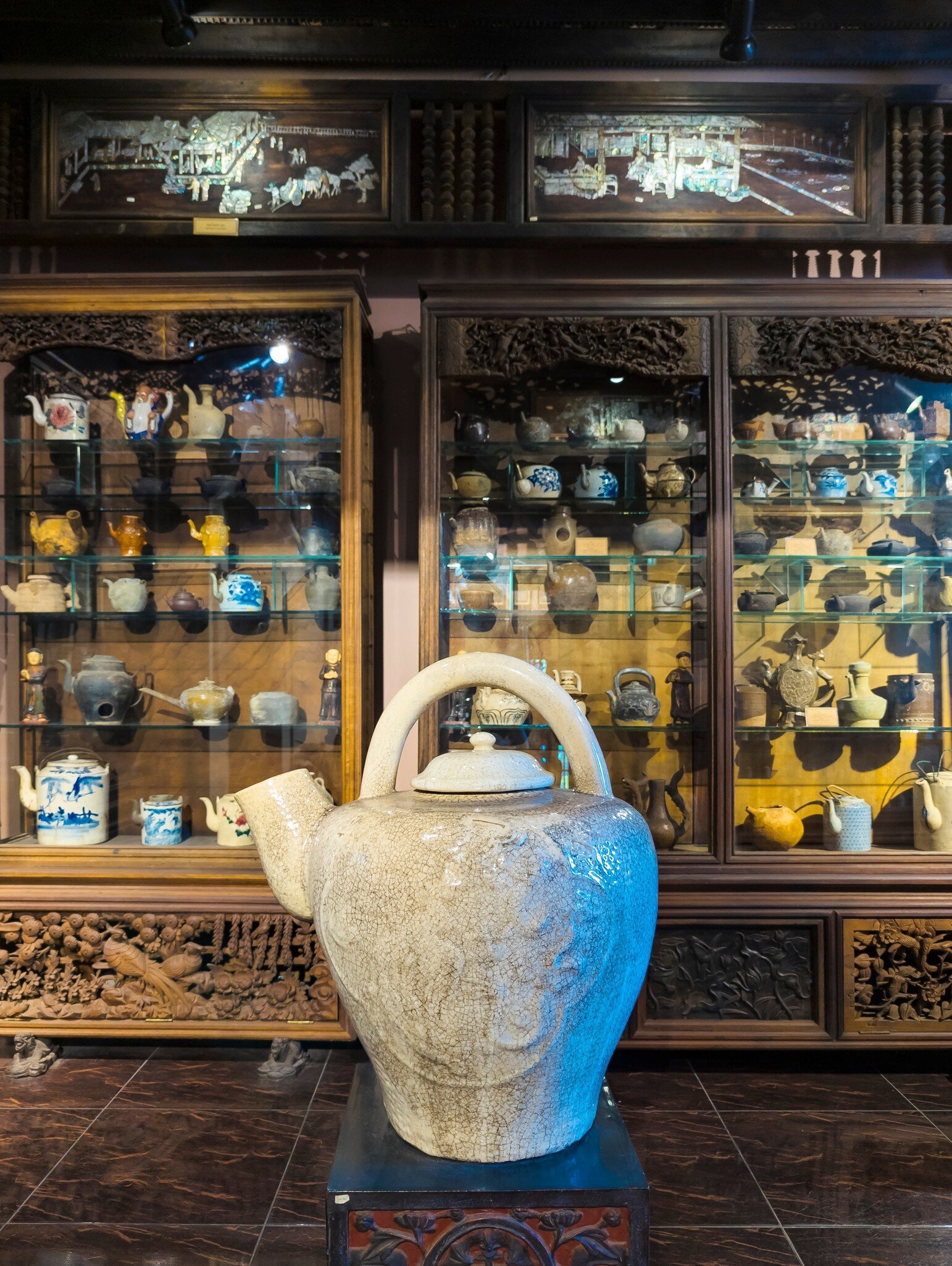 Medicinal jars and urns at the Museum of Traditional Vietnamese Medicine in Ho Chi Minh City, Vietnam.