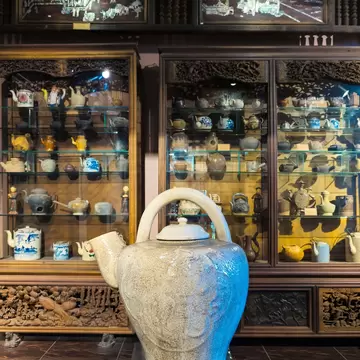 Medicinal jars and urns at the Museum of Traditional Vietnamese Medicine in Ho Chi Minh City, Vietnam.