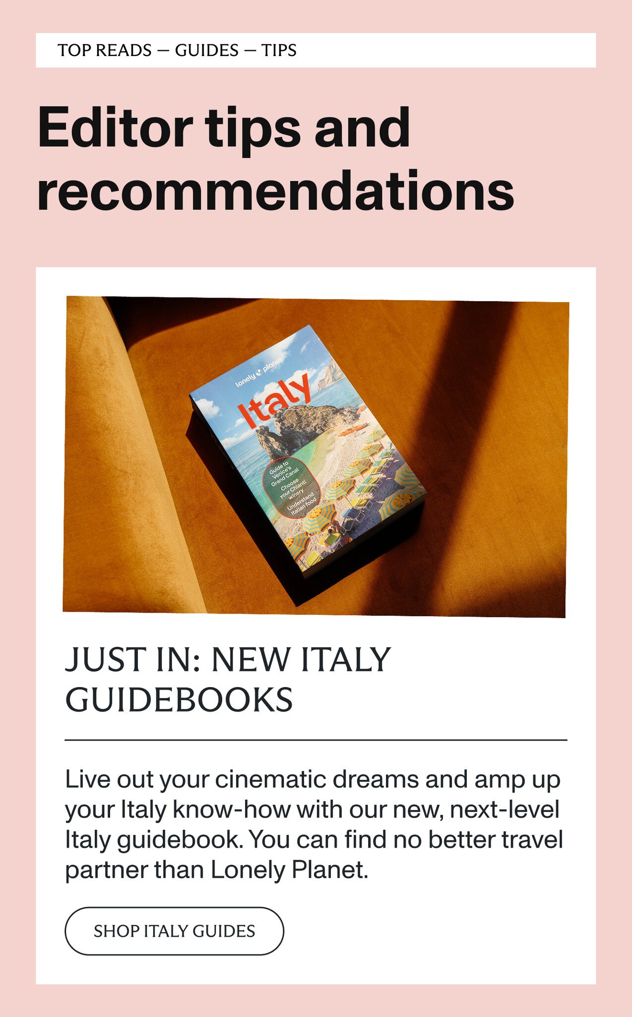 Just in: New Italy Guidebooks