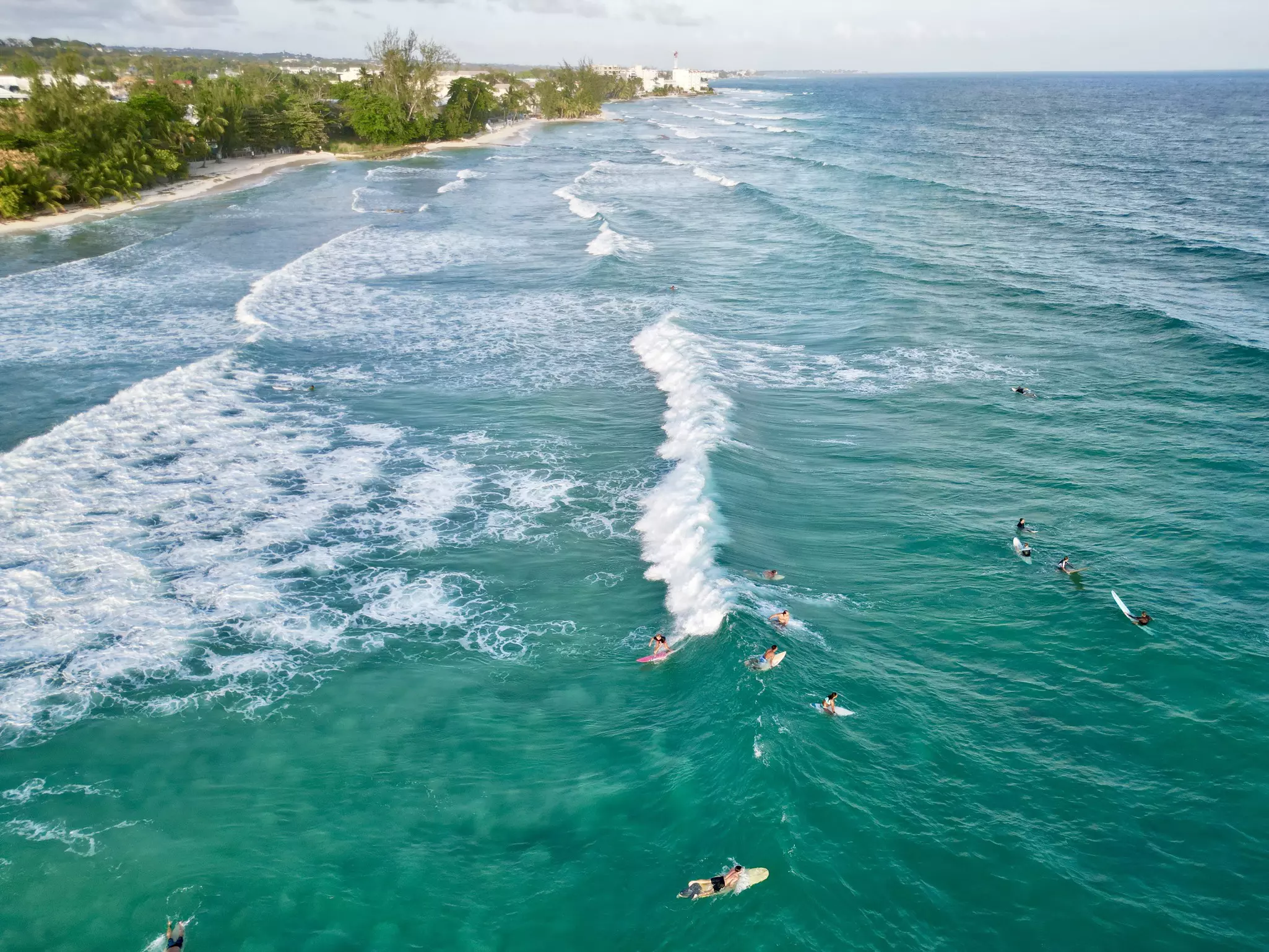 Surfing and waves in Barbados