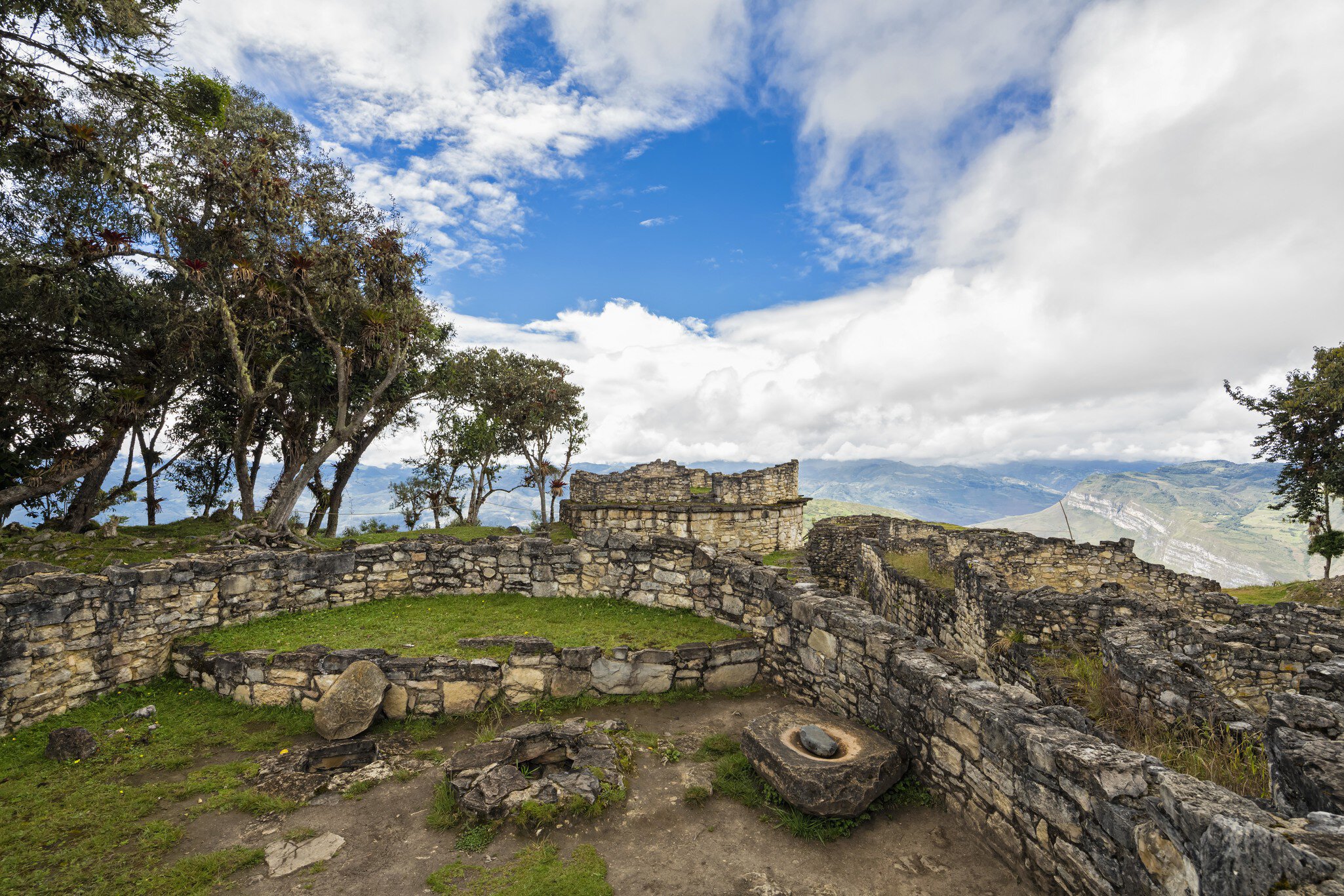 The stone ruins of the Kuelap fortress in northern Peru