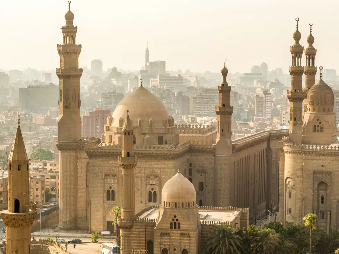 Mosque-Madrassa of Sultan Hassan is a huge Mamluk era mosque and madrassa Cairo