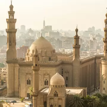 Mosque-Madrassa of Sultan Hassan is a huge Mamluk era mosque and madrassa Cairo