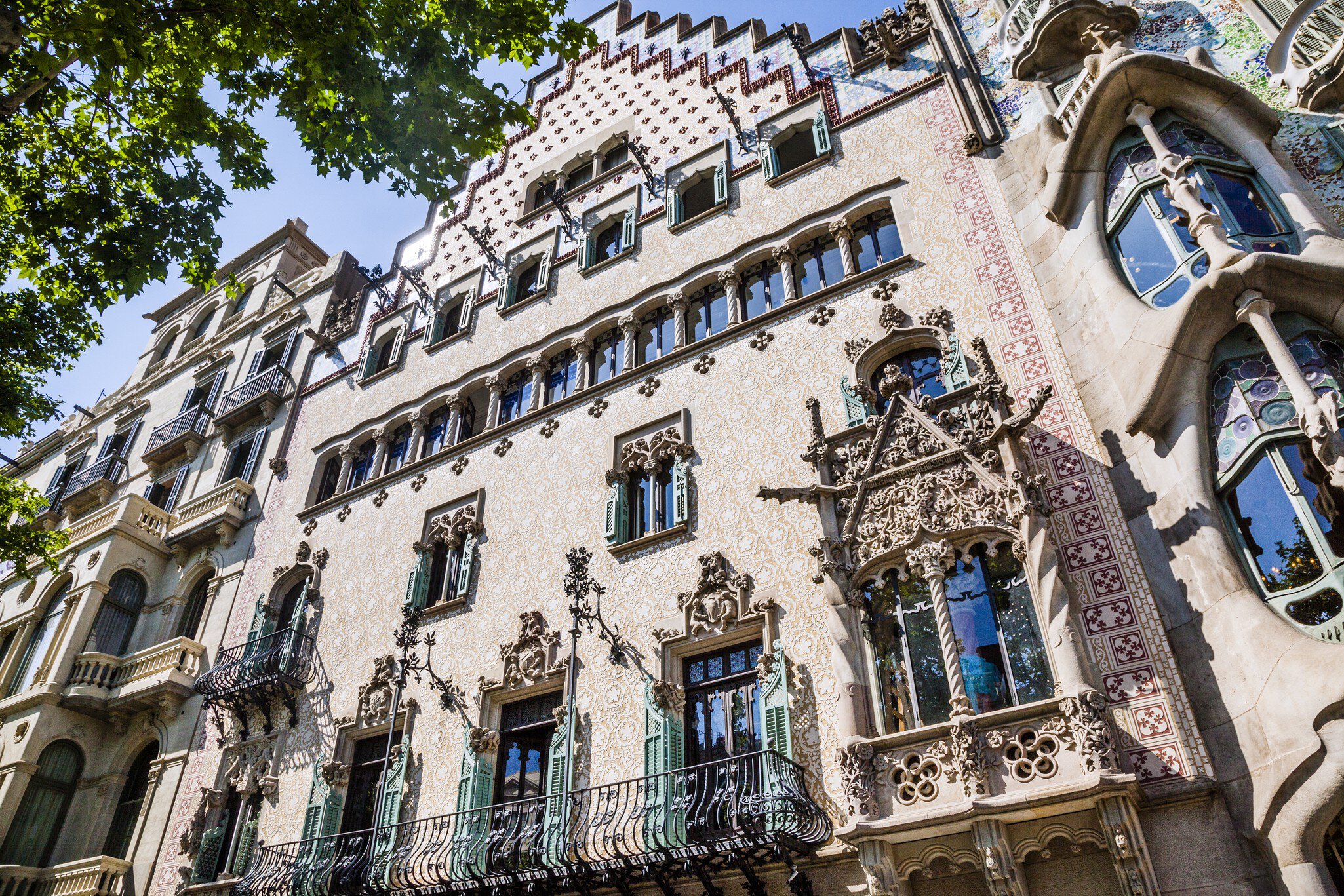 Casa Amatller at Passeig de Gracia in Barcelona, Spain.