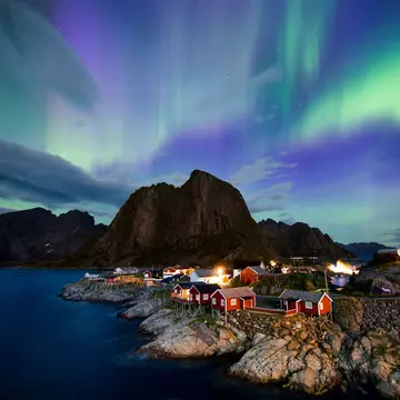 More remote spots, like the Lofoten Islands, offer better chances of seeing the northern lights. Jonathan Nackstrand/AFP/Getty Images