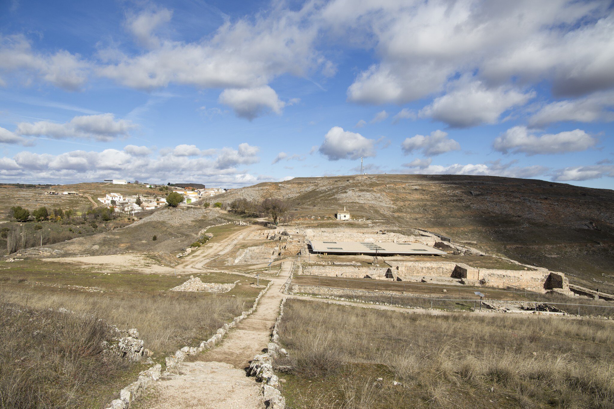 View of the Ruinas Romanas de Valeria near Cuenca, Spain.