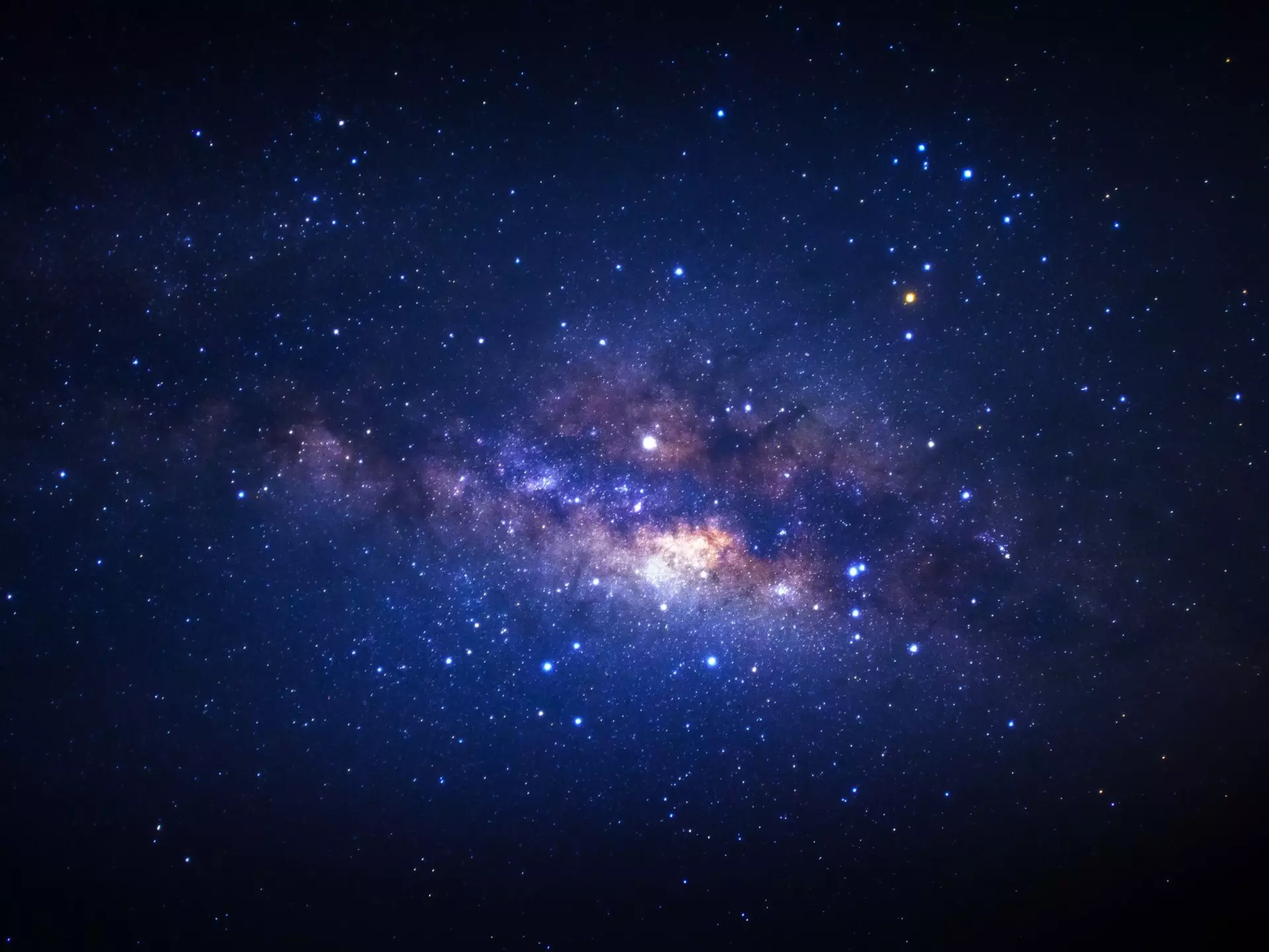 Stars shine in a dark sky.