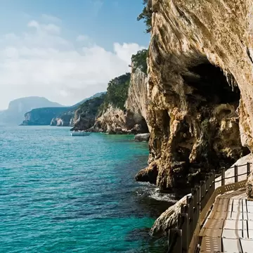 Trail to grotta del Bue Marino in Cala Gonone, Sardinia, Italy