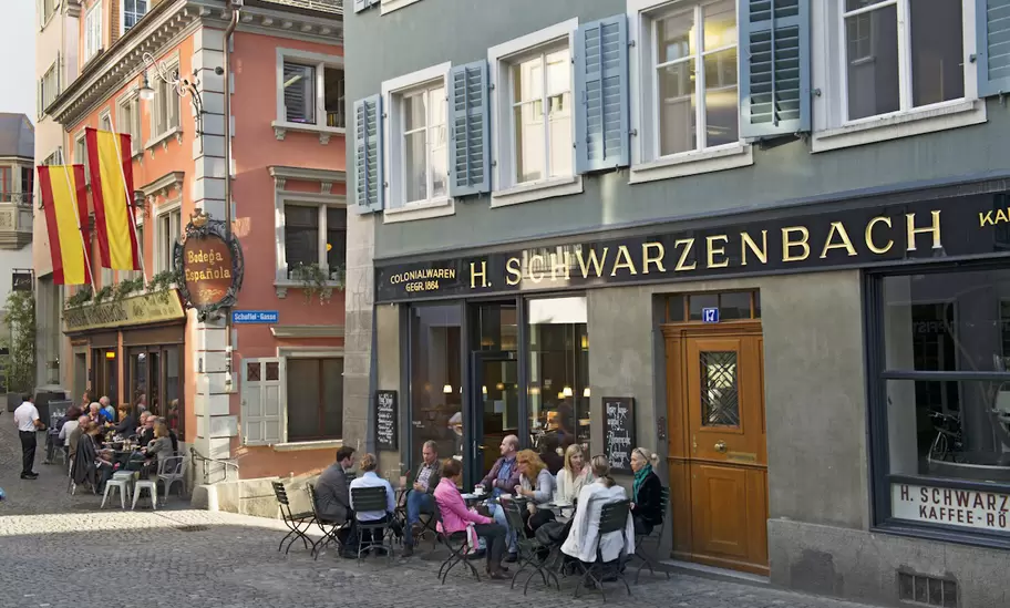 H. Schwarzenbach cafe in old town.