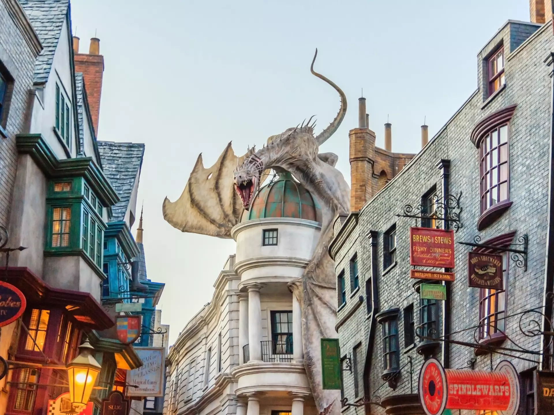 ORLANDO, USA - JANUARY 05, 2017: The Wizarding World of Harry Potter at Universal Studios Orlando. Universal Studios Orlando is a theme park resort in Orlando, Florida.