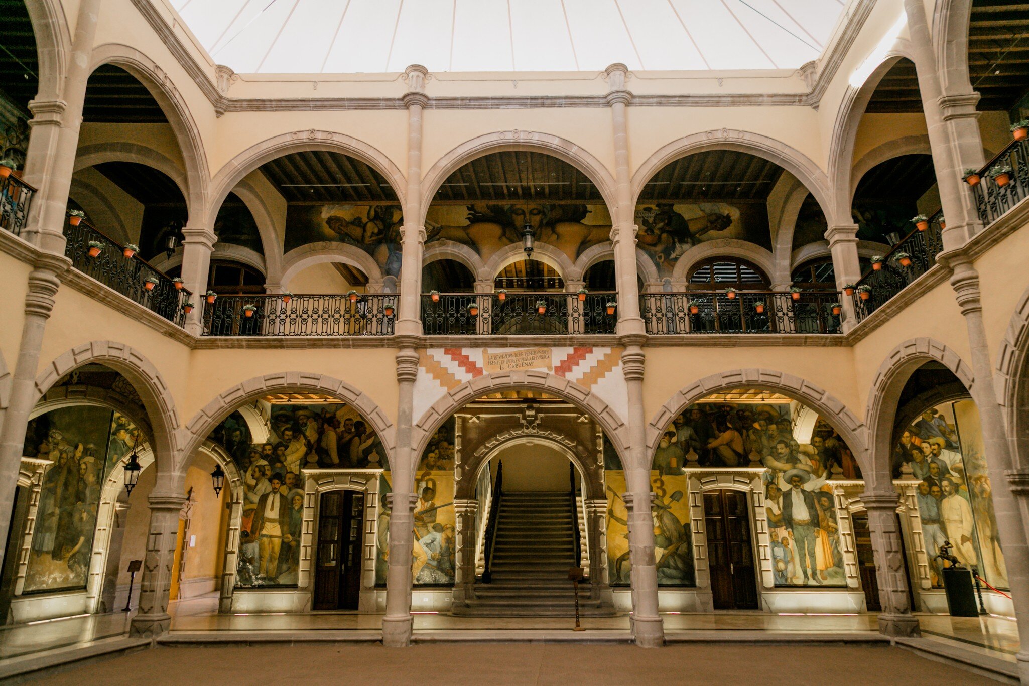 Durango, Durango, Mexico. April 2019. Interior of the "Francisco Villa Museum". In its interior it preserves murals of the history of the country and the city of Durango.; Shutterstock ID 1381763081; purchase_order: 65050; job: POIs; client: Lonel...