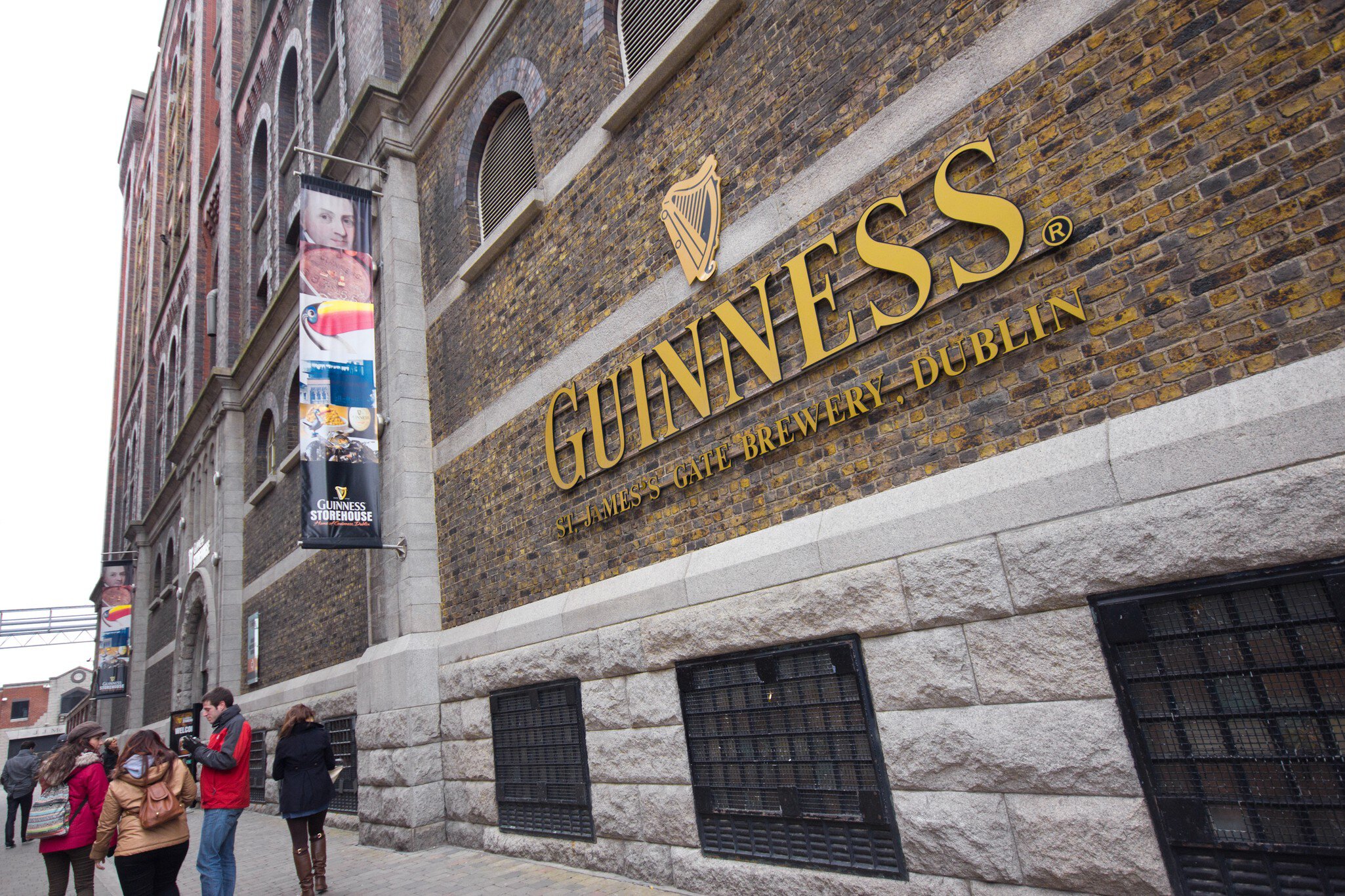 The Guinness Storehouse brewery at St James's Gate in Dublin, Ireland