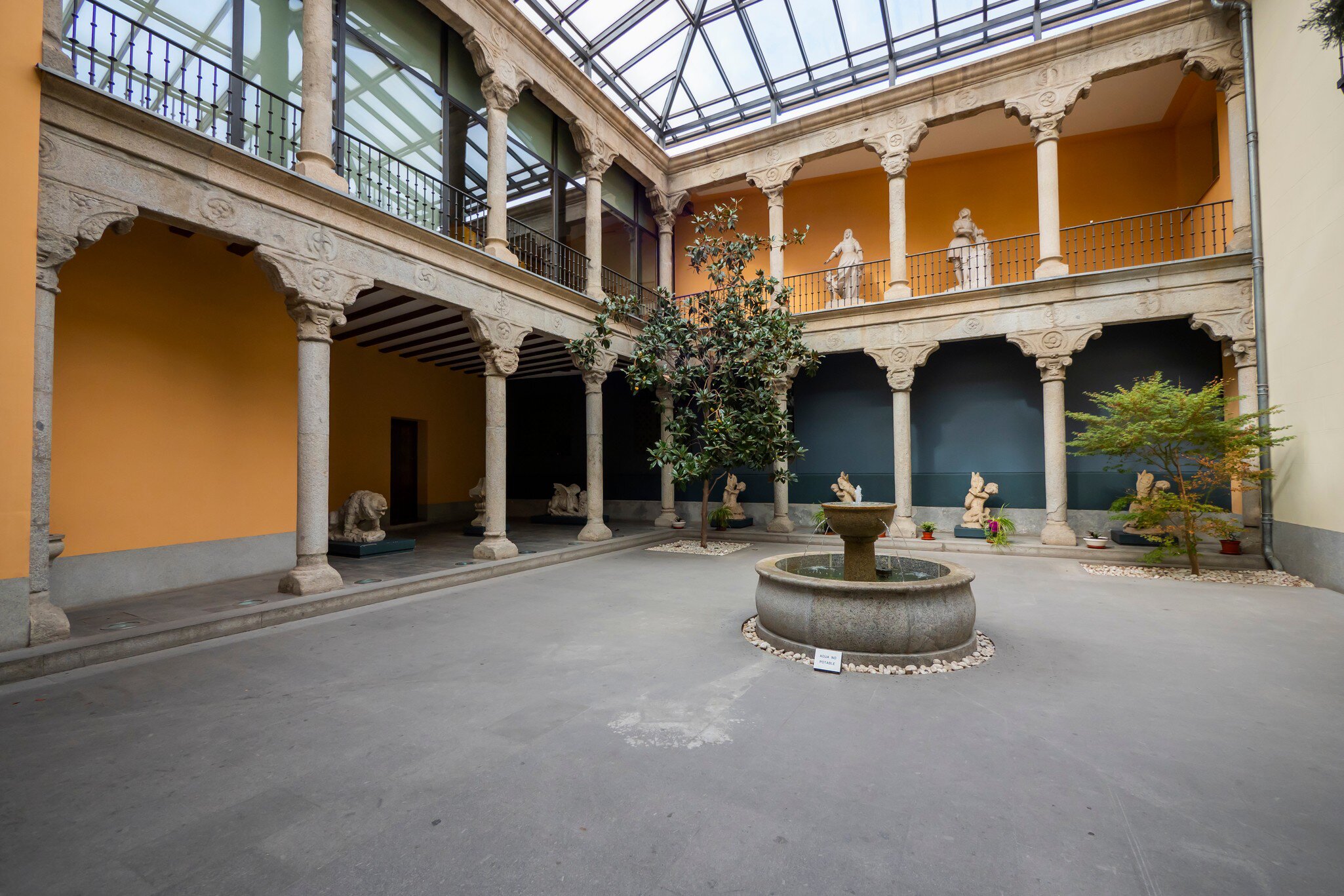 Inner courtyard of the Palace of the Counts of Paredes de Nava, which houses the Museo de San Isidro, in Madrid, Spain.