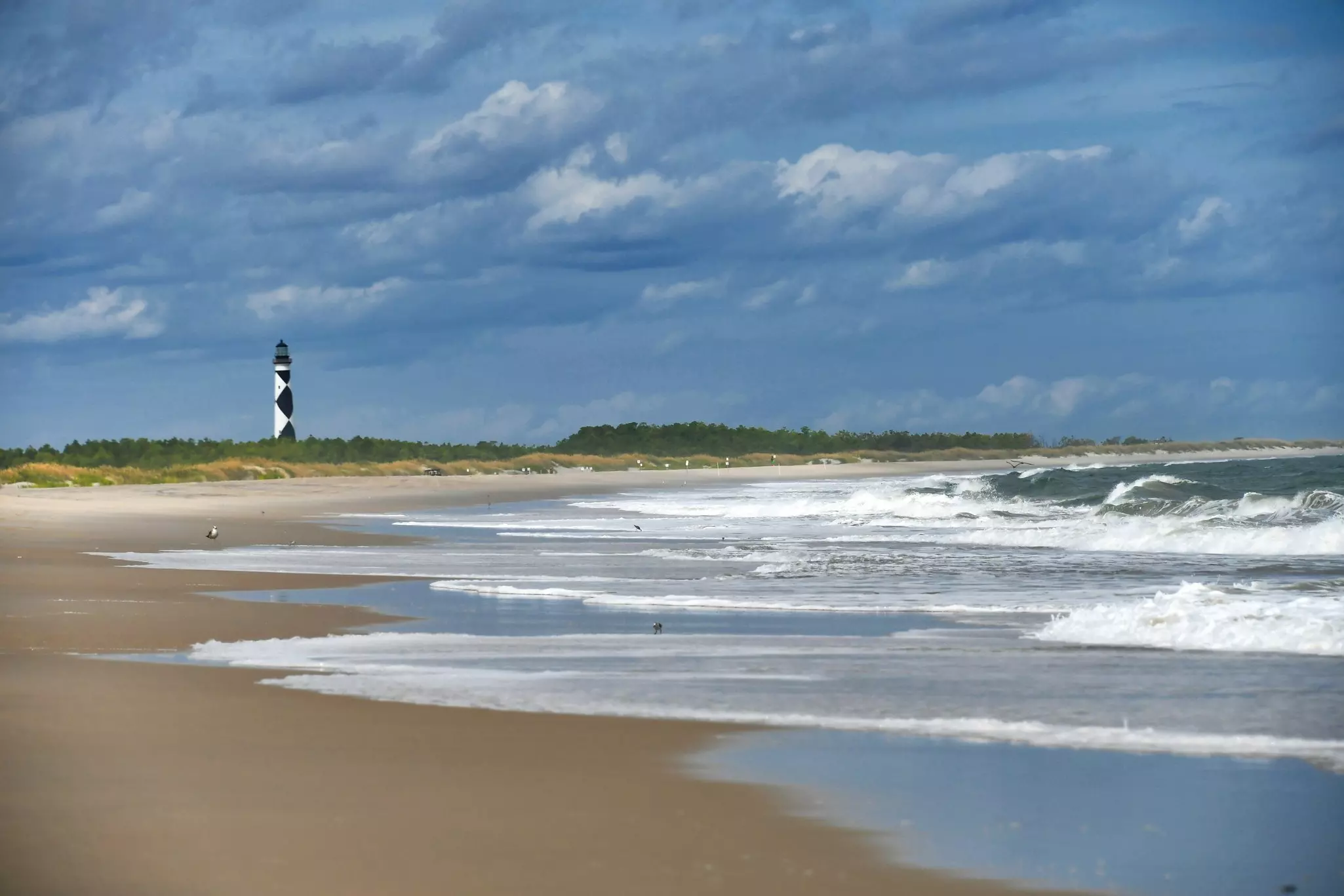 Cape Lookout Lighthouse in North Carolina, part of the Cape Lookout National Seashore Park