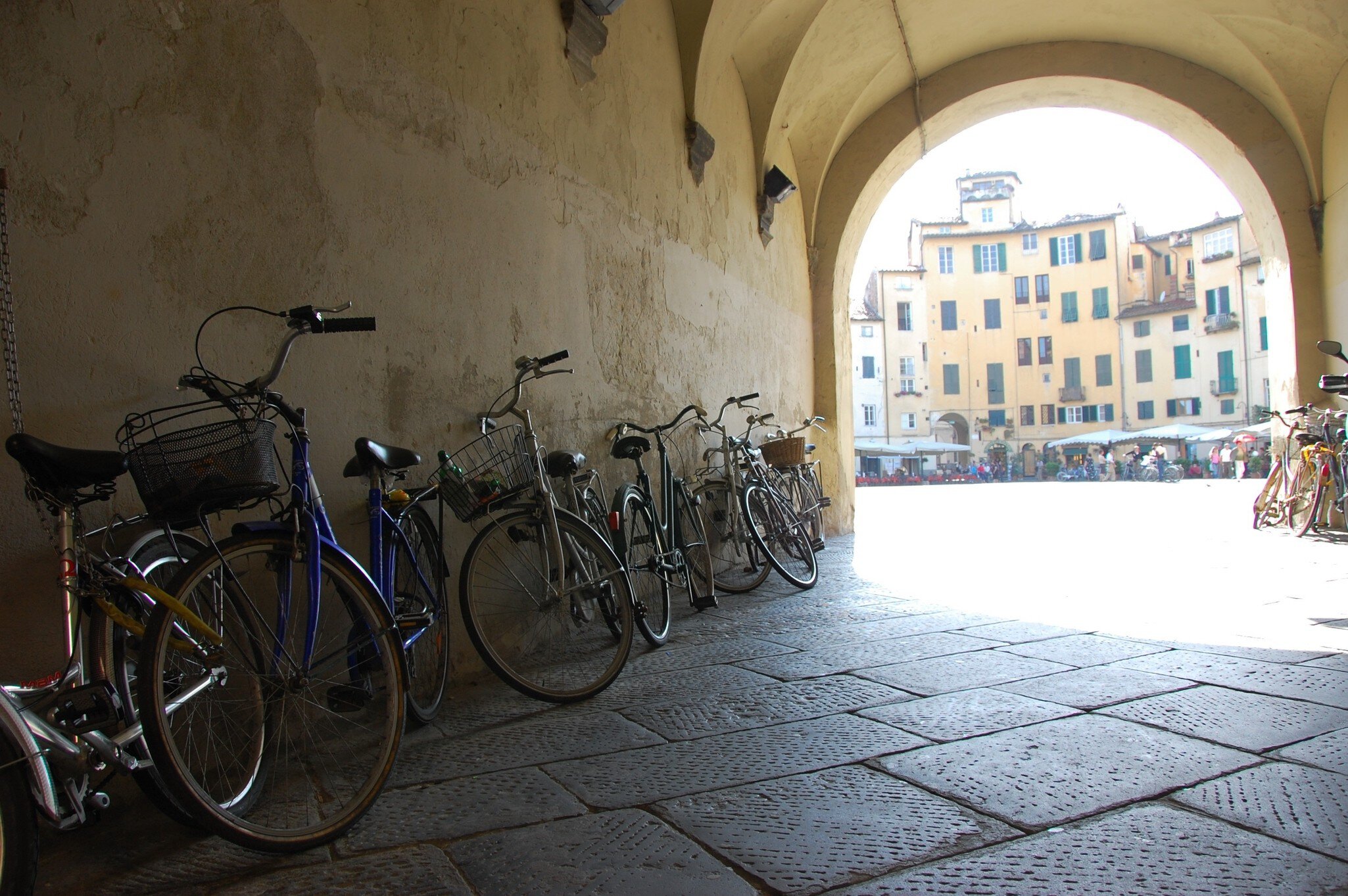 Piazza dell'Anfiteatro in Lucca, Italy