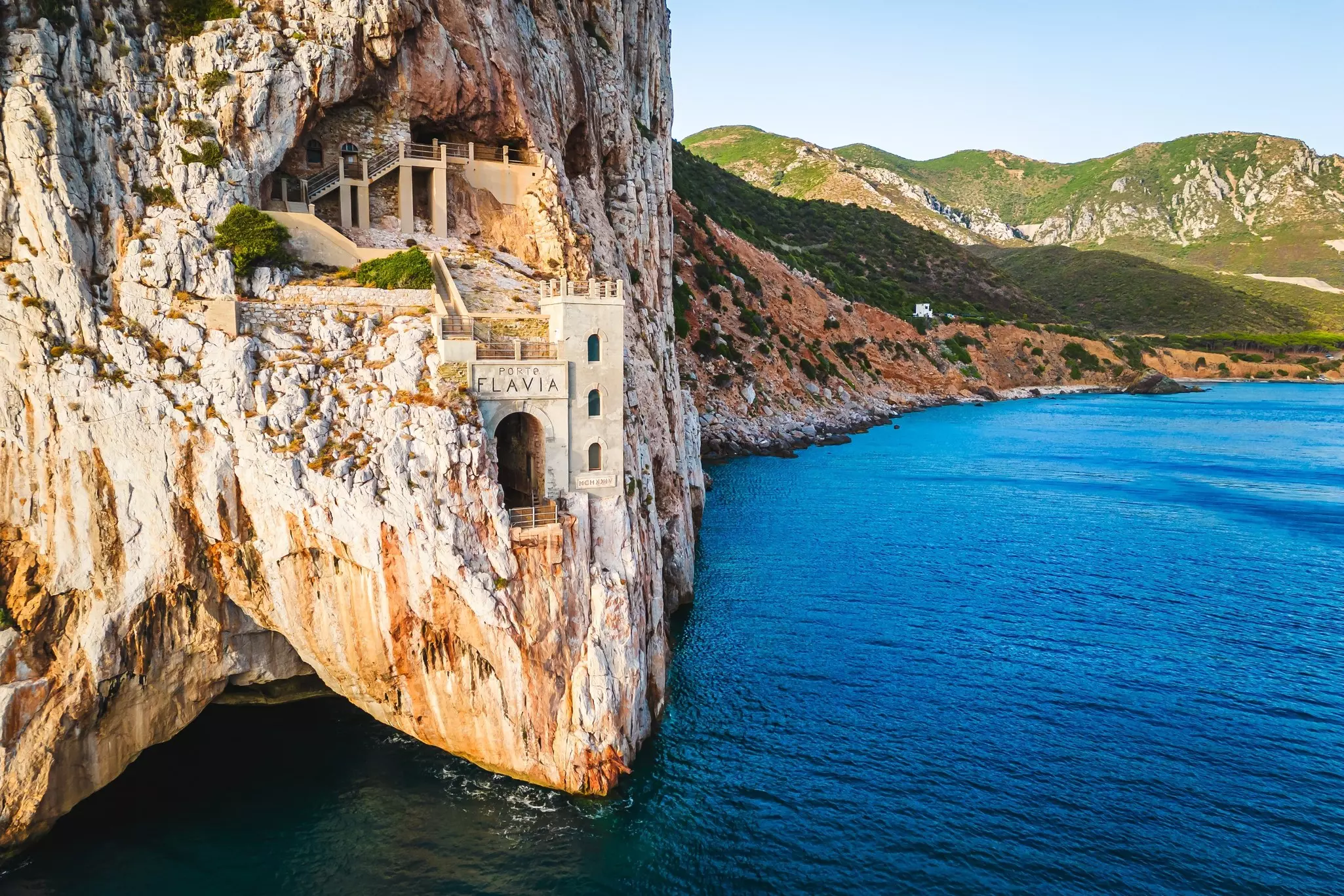 Mining Porto Flavia on Masua Cliff.