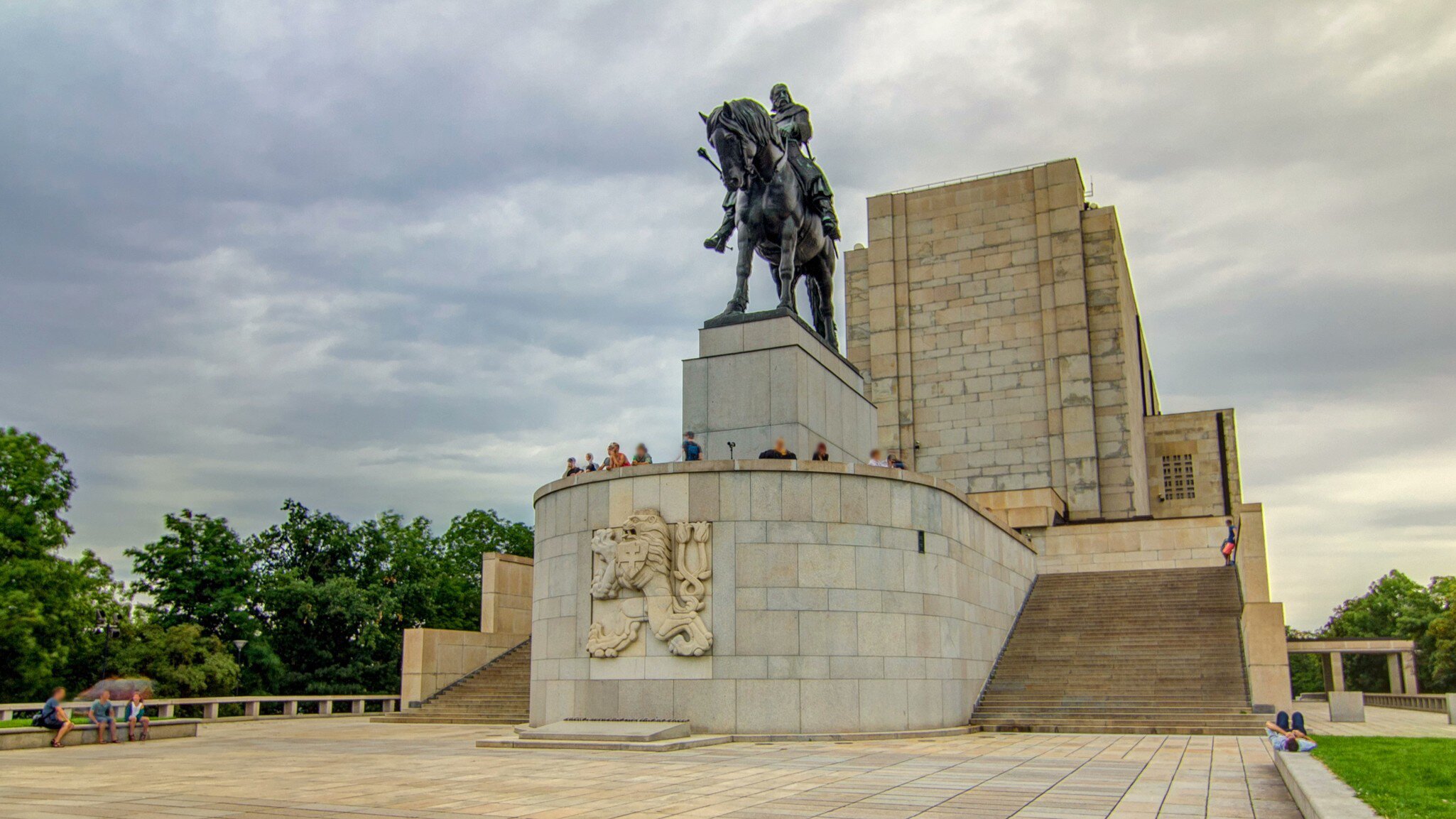 Equestrian Statue of Jan Zizka at Czech National Museum in Vitkov, Prague. This statue is the third largest bronze statue in the world. 